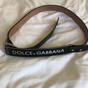 Dolce&Gabbana Leather Logo Belt